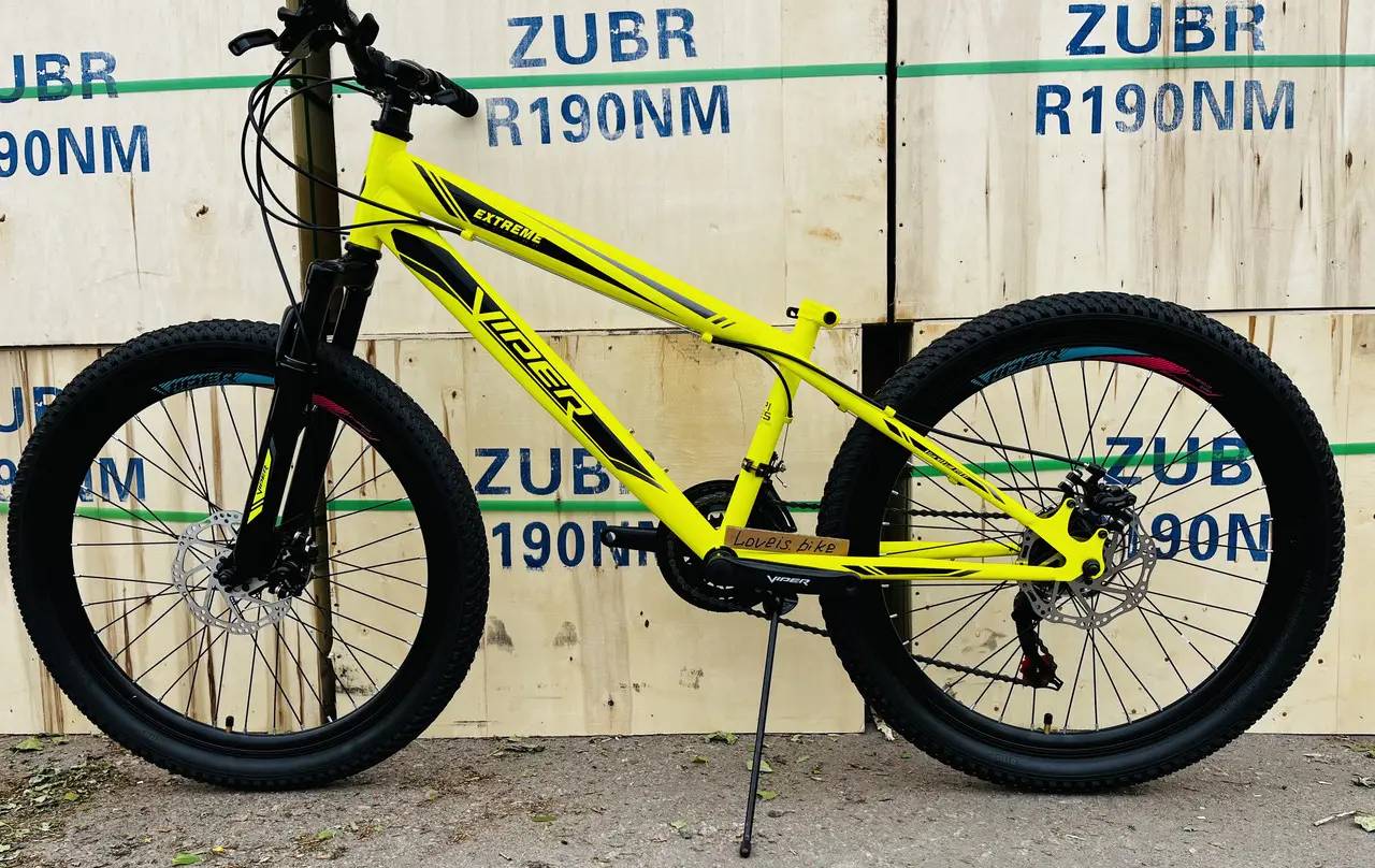 Фотография Велосипед подростковый Viper Extreme D 24" размер XXS рама 13 2024 Желтый