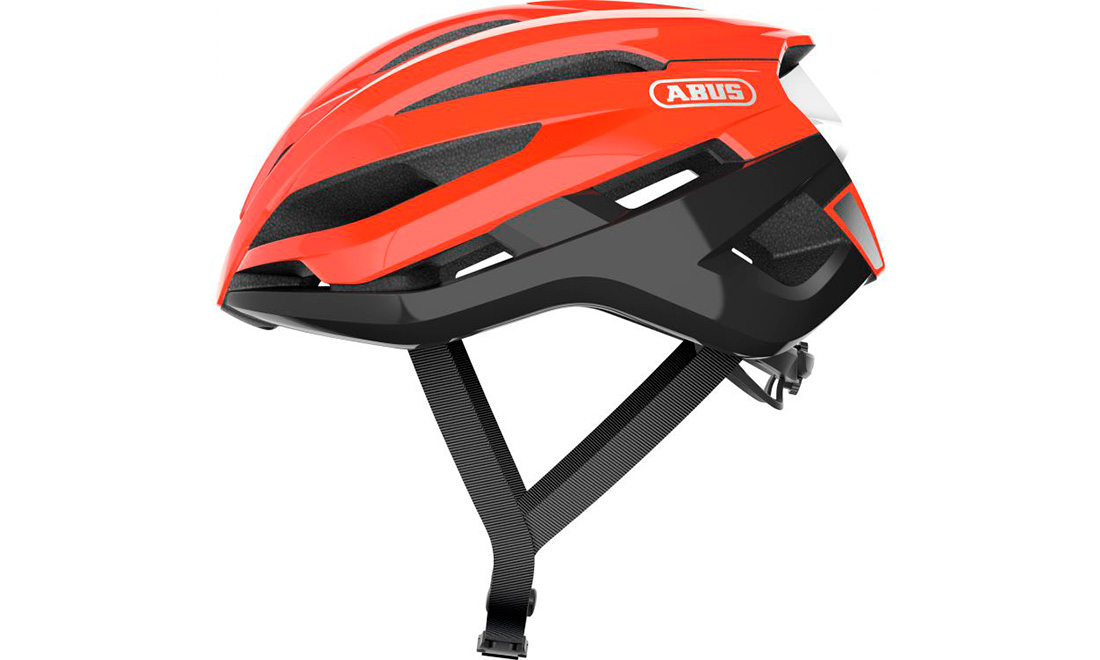 Фотографія Велошлем спортивний ABUS STORMCHASER розмір L (58-61 см), Оранжево-чорний 