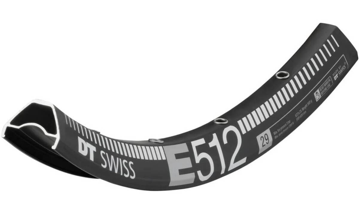 Обід DT Swiss E 512, 29", розмір 622×25 мм, 32 отвори, ніпель Presta, дискові гальма, чорний 2