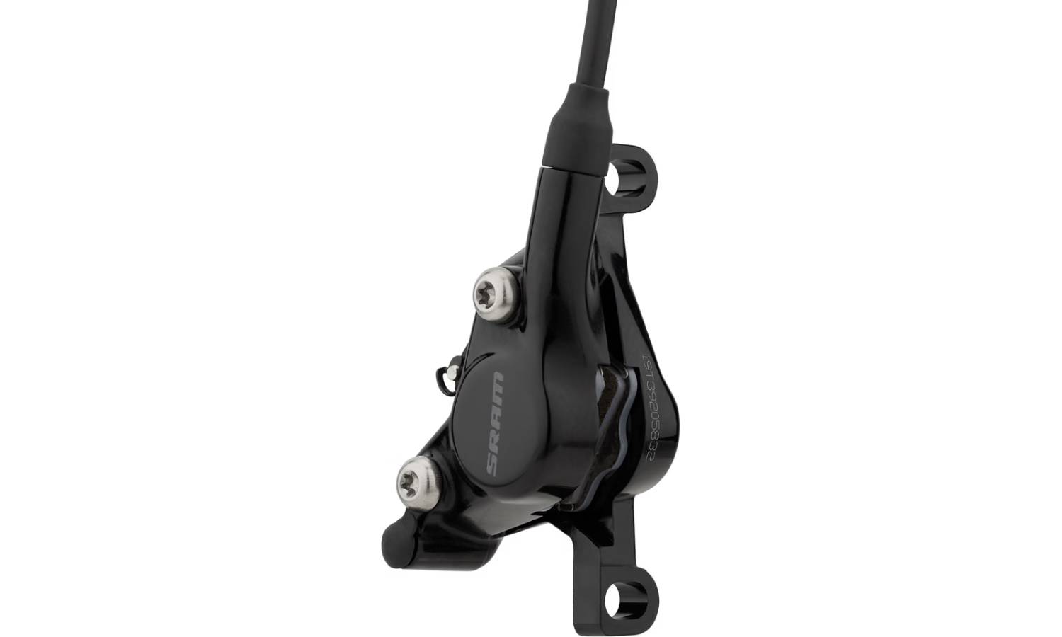 Тормоз дисковый SRAM Level Silver Stealth 2 Piston -  Aluminum Lever, Stainless Hardware, Reach Adj, Black Ano Front 950mm Hose  5