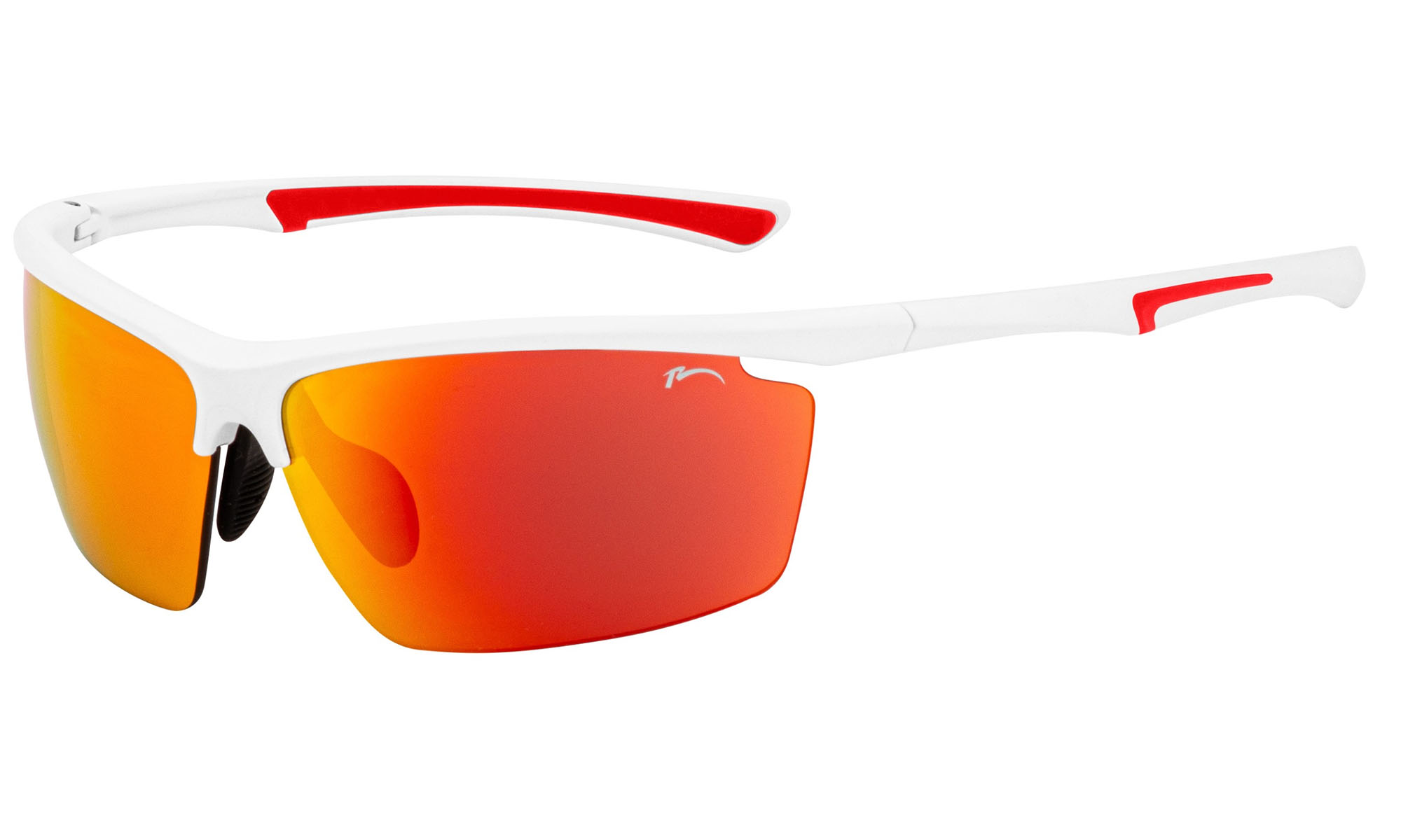 Окуляри дитячі Relax Quarry білі матові, лінза brown (PC ), red revo, кат. 3 