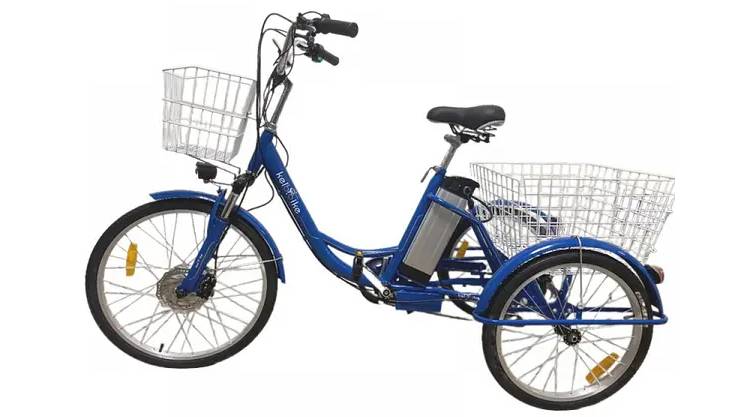 Фотографія Электровелосипед дорожный трехколесный Kelb.Bike Comfort Plus 24" размер М 500W 12 Ah 48V+PAS Синий