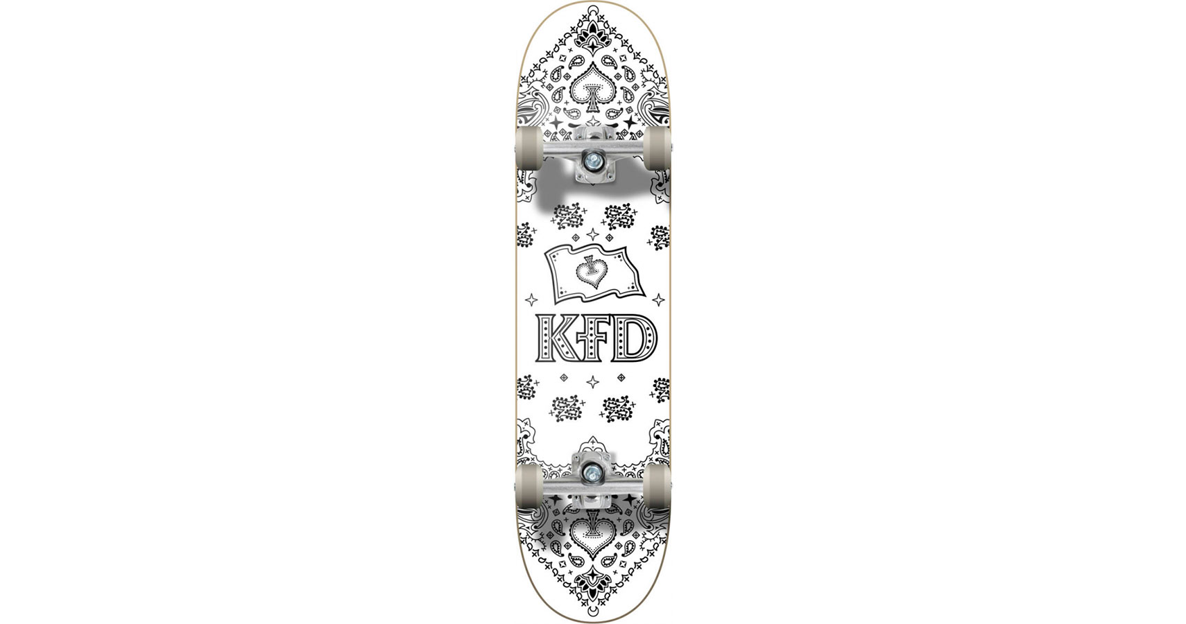 Фотографія Скейтборд KFD Bandana Complete Skateboard 8" - White
