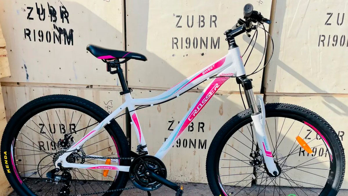 Фотография Велосипед Crosser Sweet 24" размер XXS рама 14 2021 Бело-розовый 8