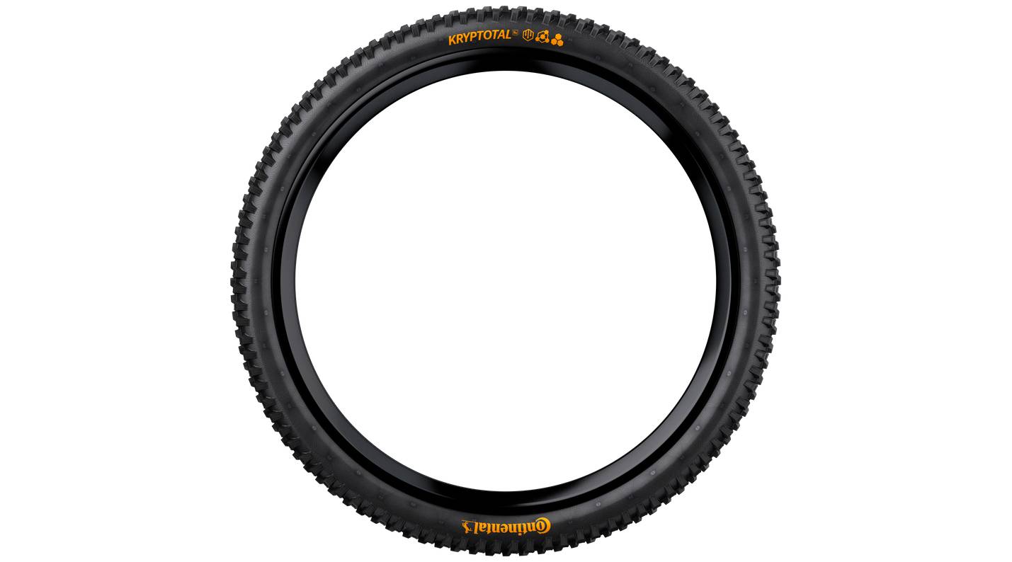 Фотография Покрышка бескамерная Continental Kryptotal-R Downhill 27.5 x 2.40 Soft, складная skin, Черная 3