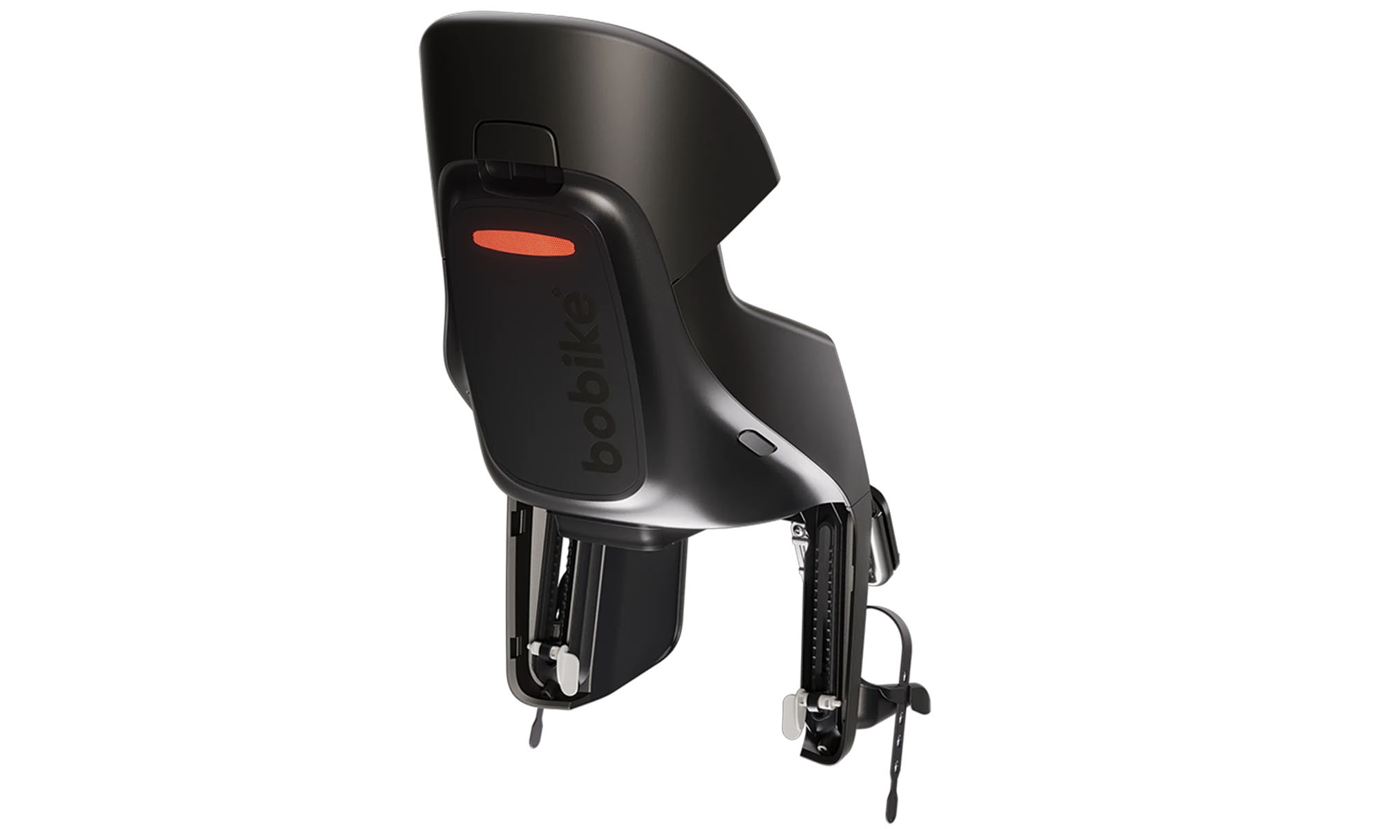 Детское велокресло Bobike Exclusive Evolve maxi - заднє велосипедне сидіння для рами, чорне. 6