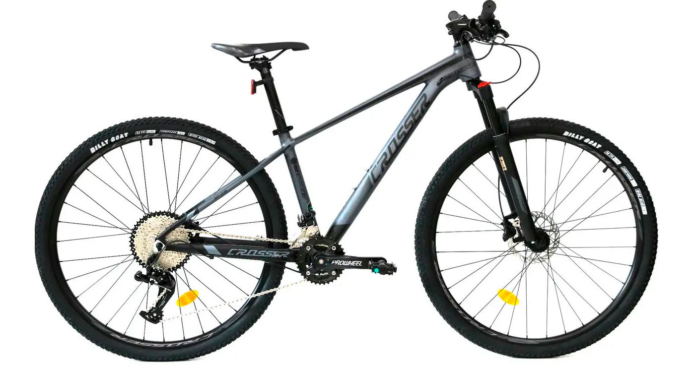 Фотография Велосипед Crosser Flow MT036 2x9 29" размер М рама 17 2022 Серо-черный 