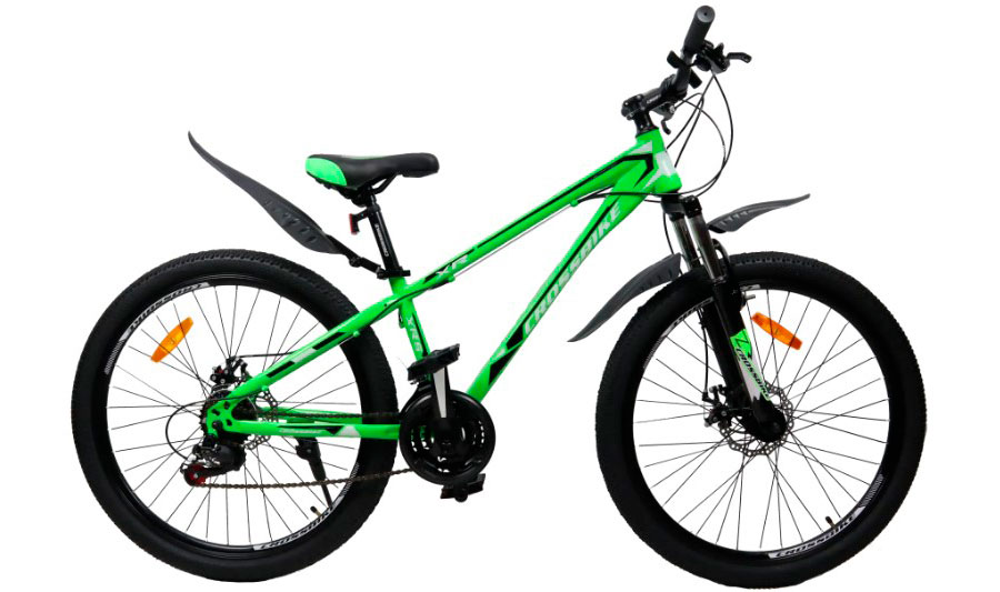 Велосипед CrossBike Racer 26" размер XS рама 13 2022 Зеленый-Черный