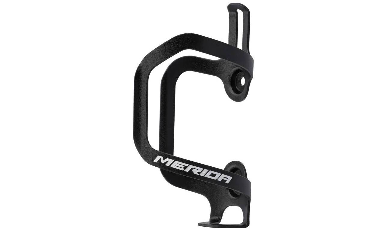 Флягодержатель MERIDA Pure Black, white shiny Alloy 2 steel bolts SIDELOAD 