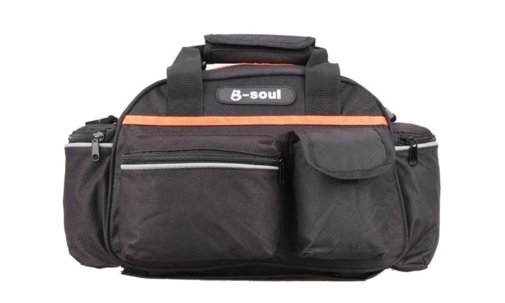 Велосумка B-Soul BC-BG163 на багажник чорно-жовтогарячий 4 Велосумка B-Soul BC-BG163 на багажник чорно-жовтогарячий 4