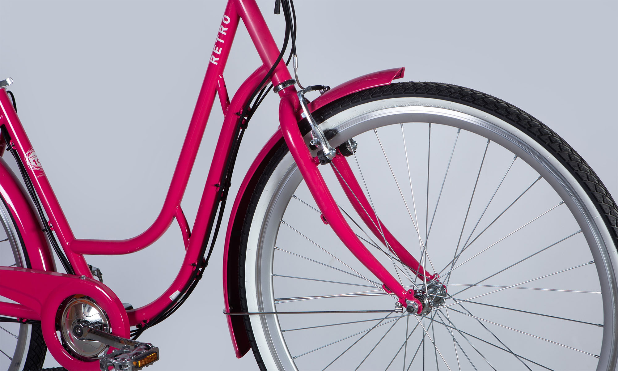 Велосипед с электроприводом Dorozhnik eRETRO Vbr FR 28", размер L, рама-19", 36B, 12.5А*ч, 500Вт, год 2025, розовый 3