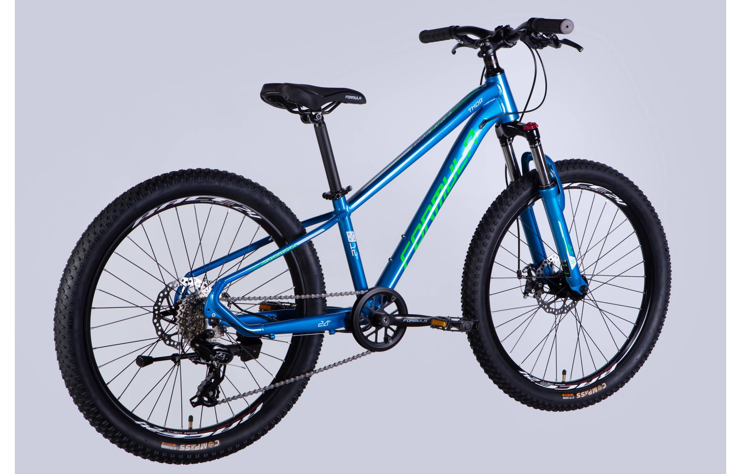 Велосипед Formula THOR DD 24" размер XXS рама 12" 2025 синє-зелений 5