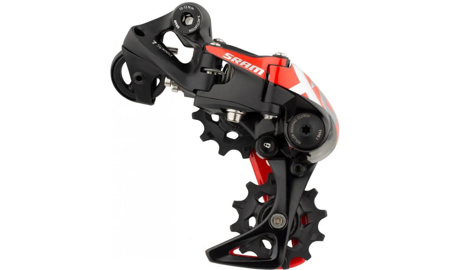 Фотография Задний переключатель SRAM X01DH 7ск Short Cage Red 2020 2