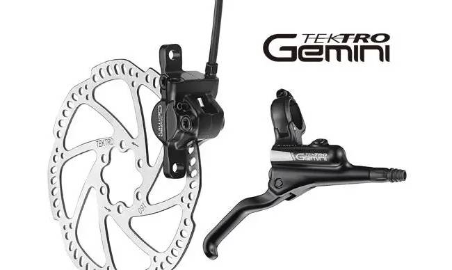 Дискове гальмо Tektro Geminy-F-180 чорне 2