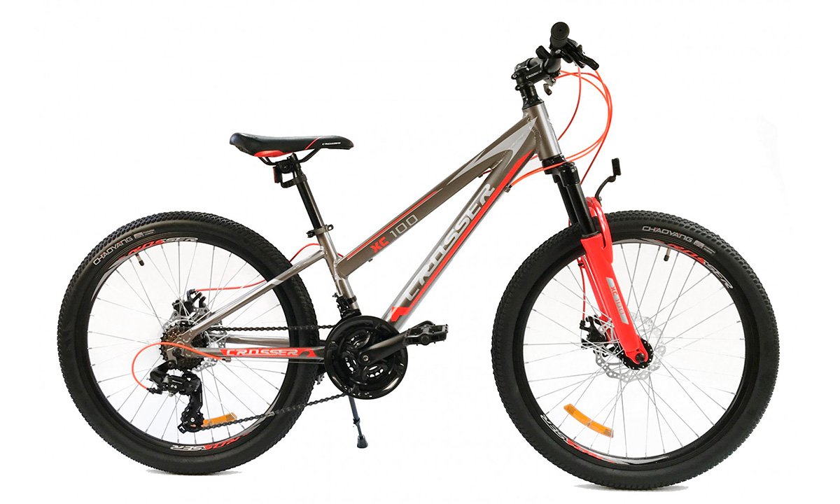 Фотография Велосипед Crosser Girl XC-100 24" (2021) 2021 Серо-оранжевый