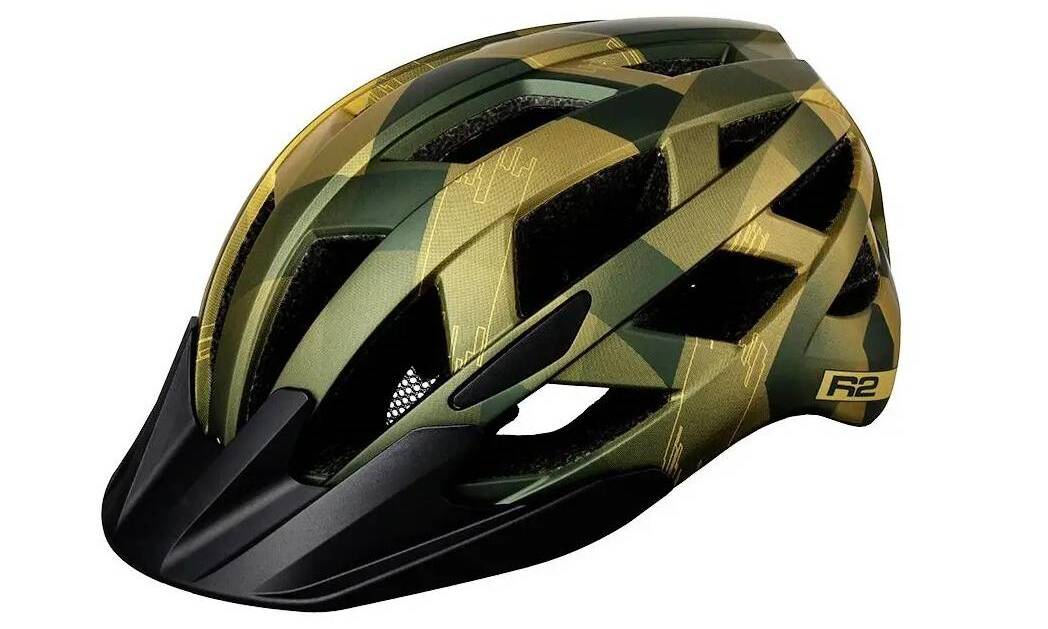Шлем R2 Lumen Junior цвет зеленый/золотой матовый размер S 52-56 см 