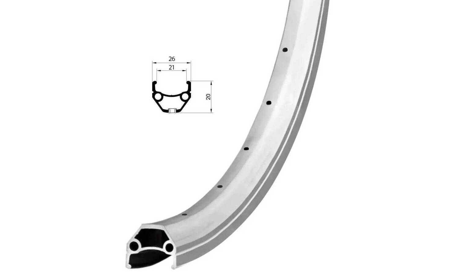 Обод Onride Prime 21, 26", размер 559×21 мм, 36 отверстий, AV, V-Br, CNC, серый 2
