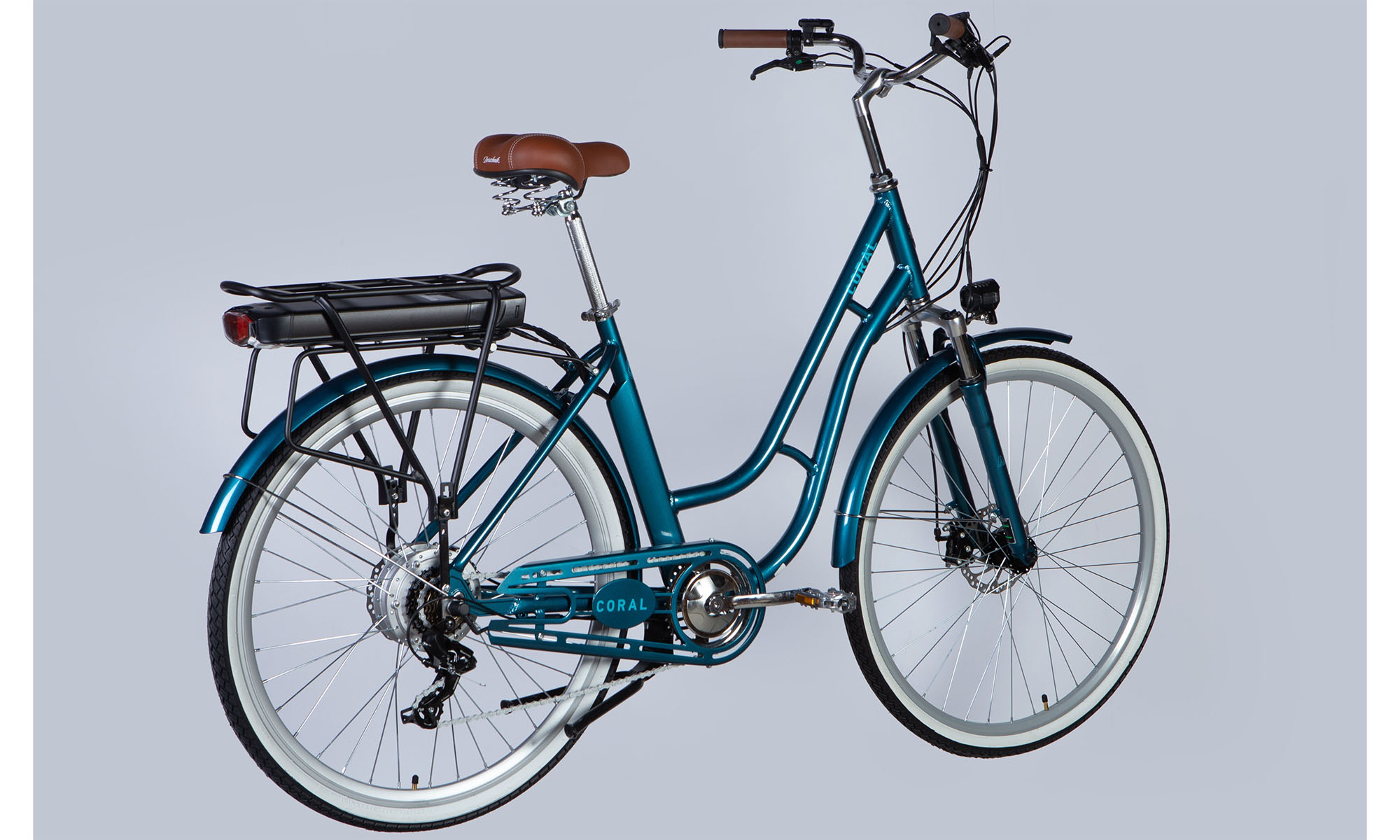Велосипед с электроприводом Dorozhnik eCORAL DD FR 28", размер L, рама-19", 36B, 12.5А*ч, 500Вт, год 2025, темно-бирюзовый 4