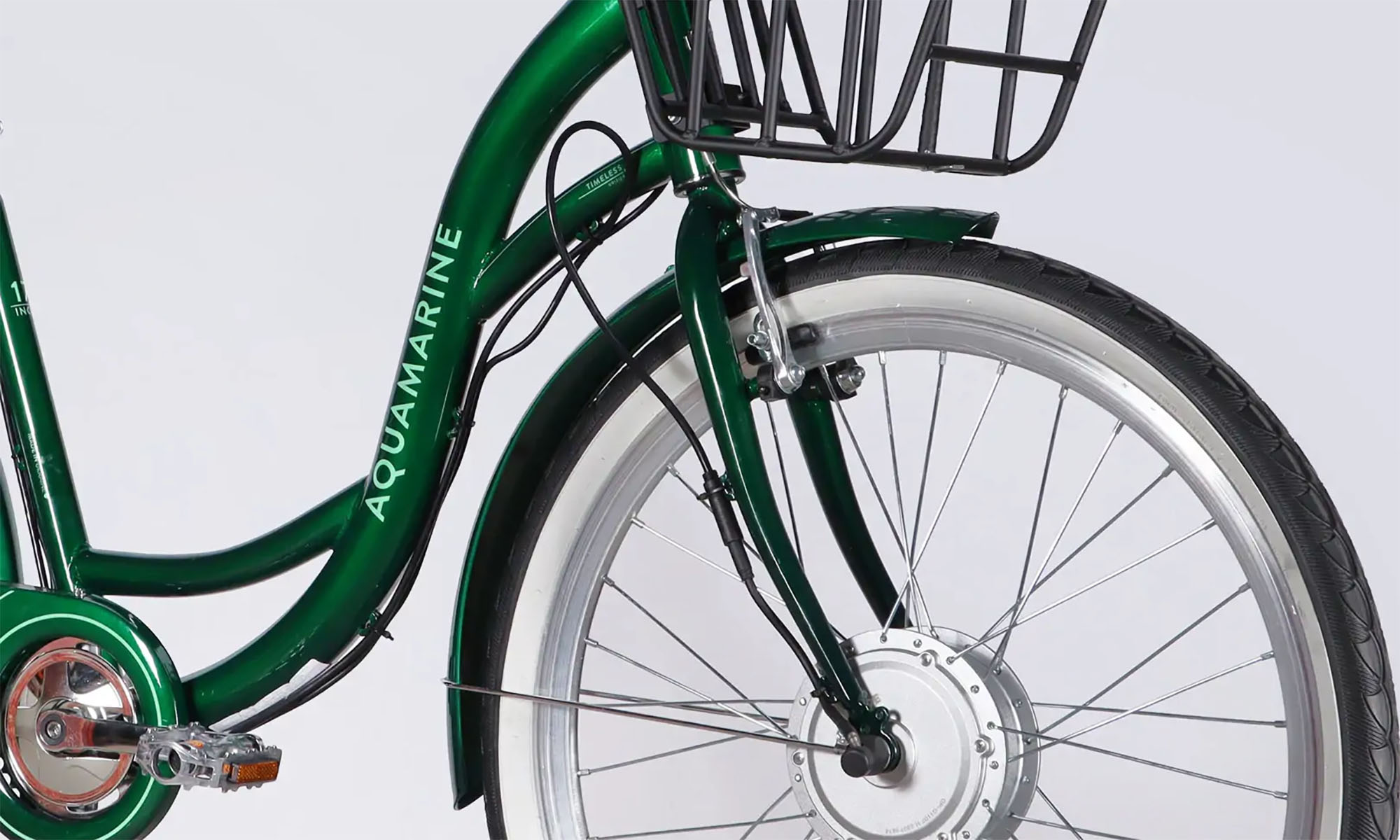 Велосипед с электроприводом Dorozhnik eAQUAMARINE BH 26", размер M, рама-17", 36B, 13А*ч, 500Вт, год 2026, зеленый с корзиной 4 Велосипед с электроприводом Dorozhnik eAQUAMARINE BH 26", размер M, рама-17", 36B, 13А*ч, 500Вт, год 2026, зеленый с корзиной 4