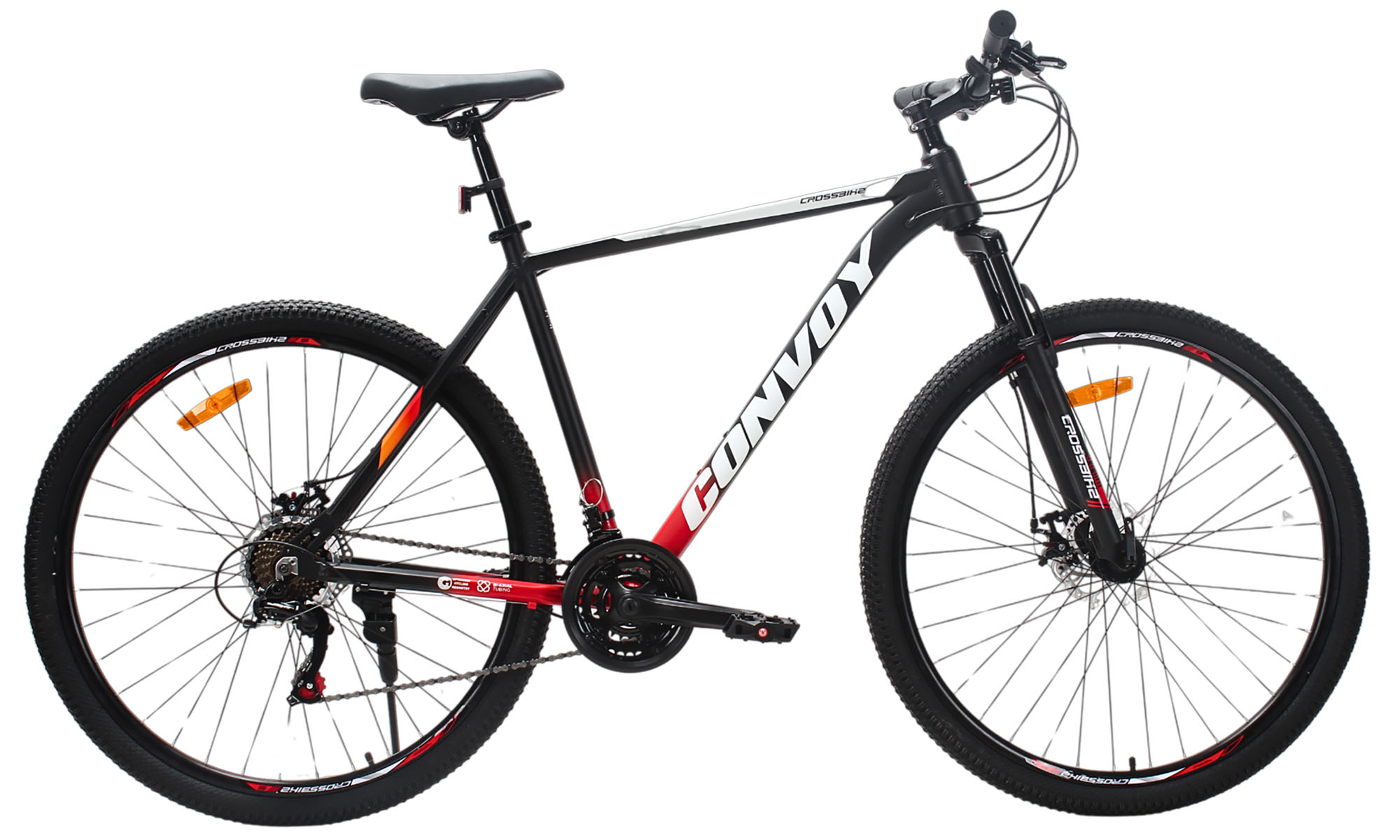 Велосипед CrossBike CONVOY 29", размер L, рама 19", год 2025, Чёрный-Красный