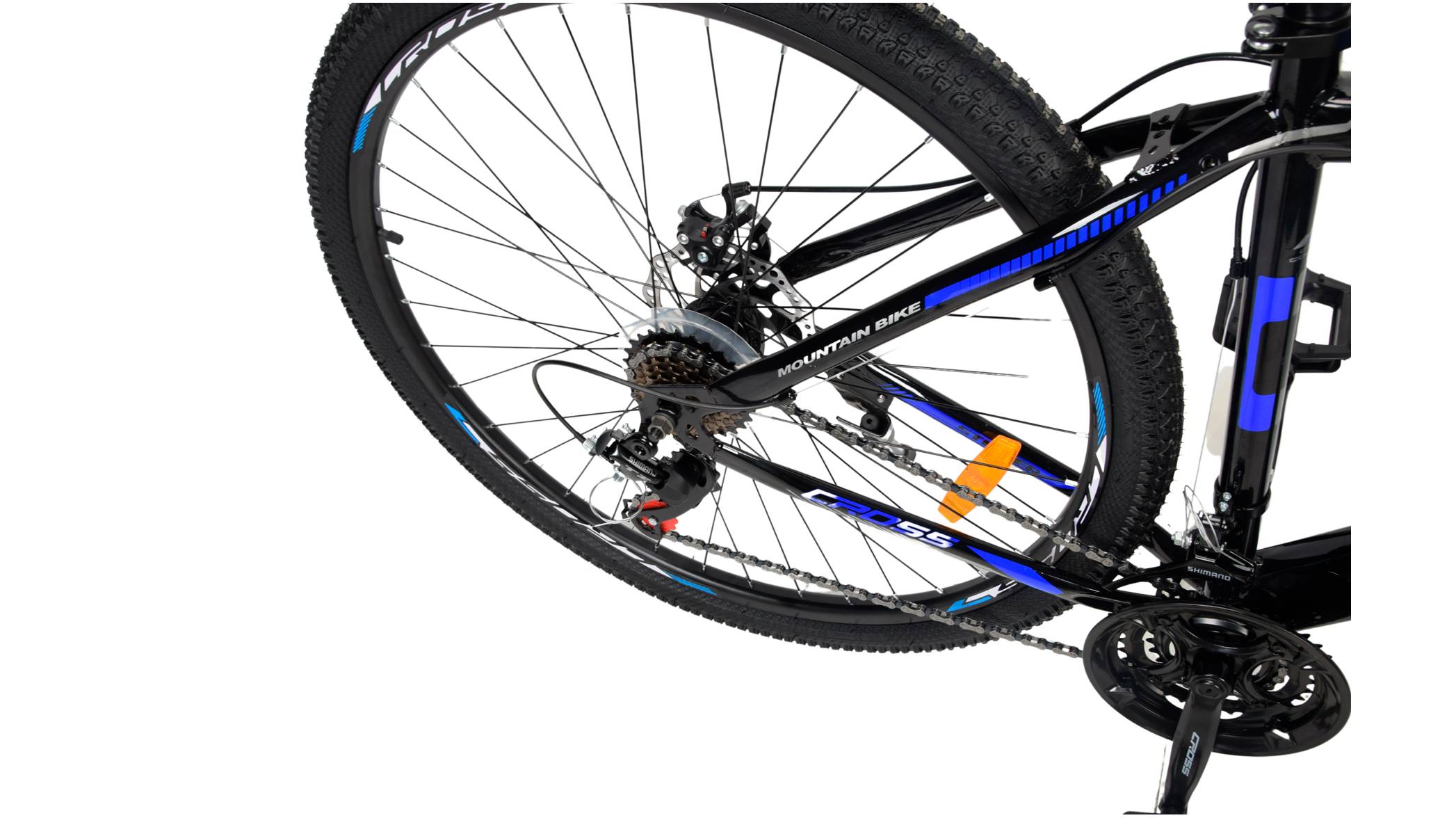 Велосипед CROSS Stinger 27.5", розмір M рама 18" (2023), Чорний-Синій 2