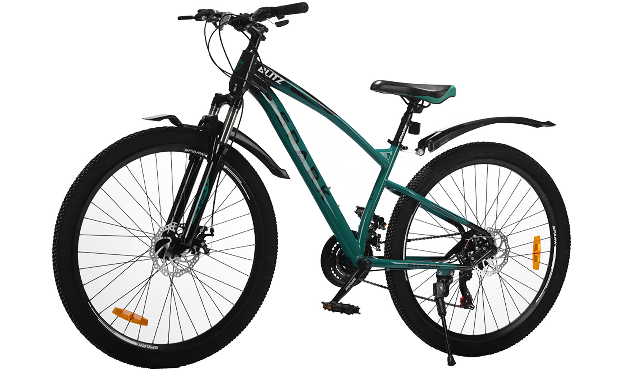 Велосипед SPARK BLITZ 27,5", размер S, рама 15", год 2025, тёмно-зелёный с чёрным 2 Велосипед SPARK BLITZ 27,5", размер S, рама 15", год 2025, тёмно-зелёный с чёрным 2