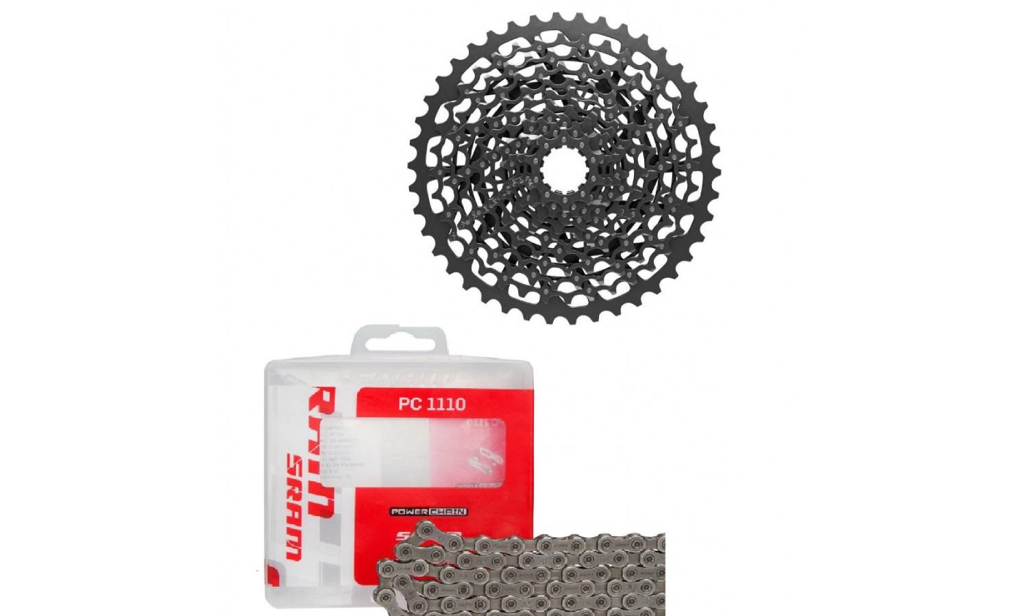 Фотография Кассета Sram PG 1150 11sp 10-42 + цепь Sram PC 1110 группсет