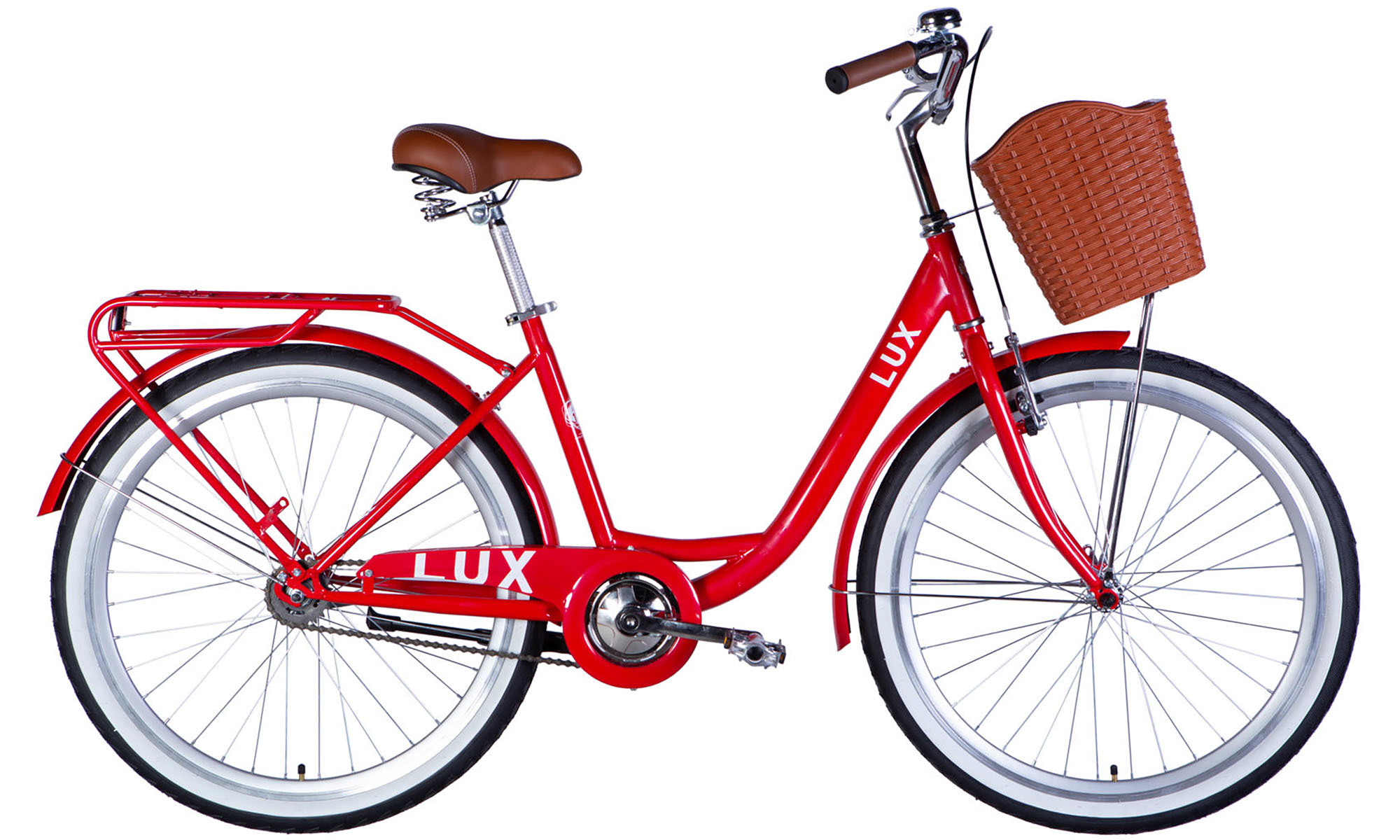 Велосипед Dorozhnik LUX Velosteel 26", размер M, рама-17", год 2026, красный 