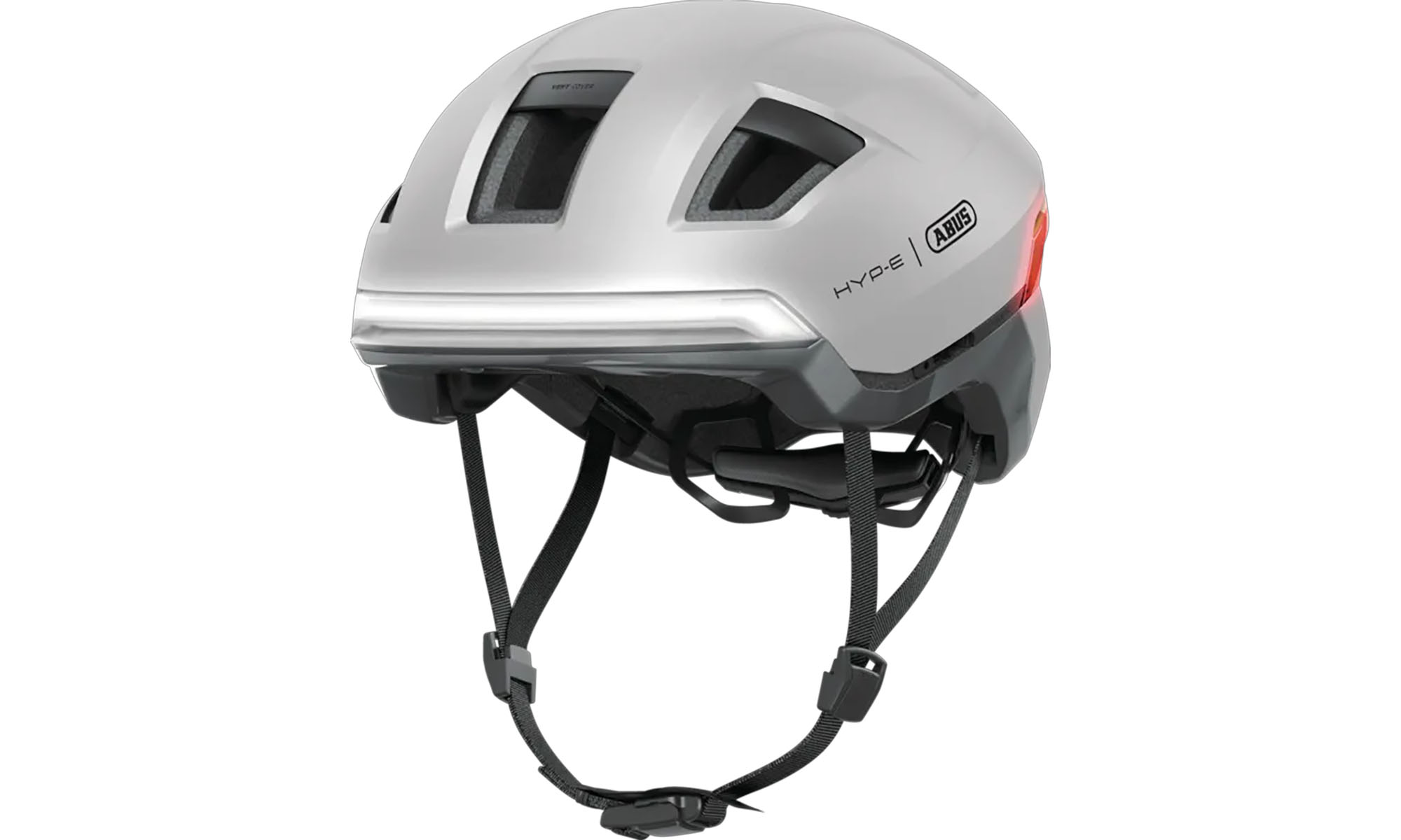 Велошлем ABUS HYP-E gleam silver, размер M (54-58 см), серебристый 4