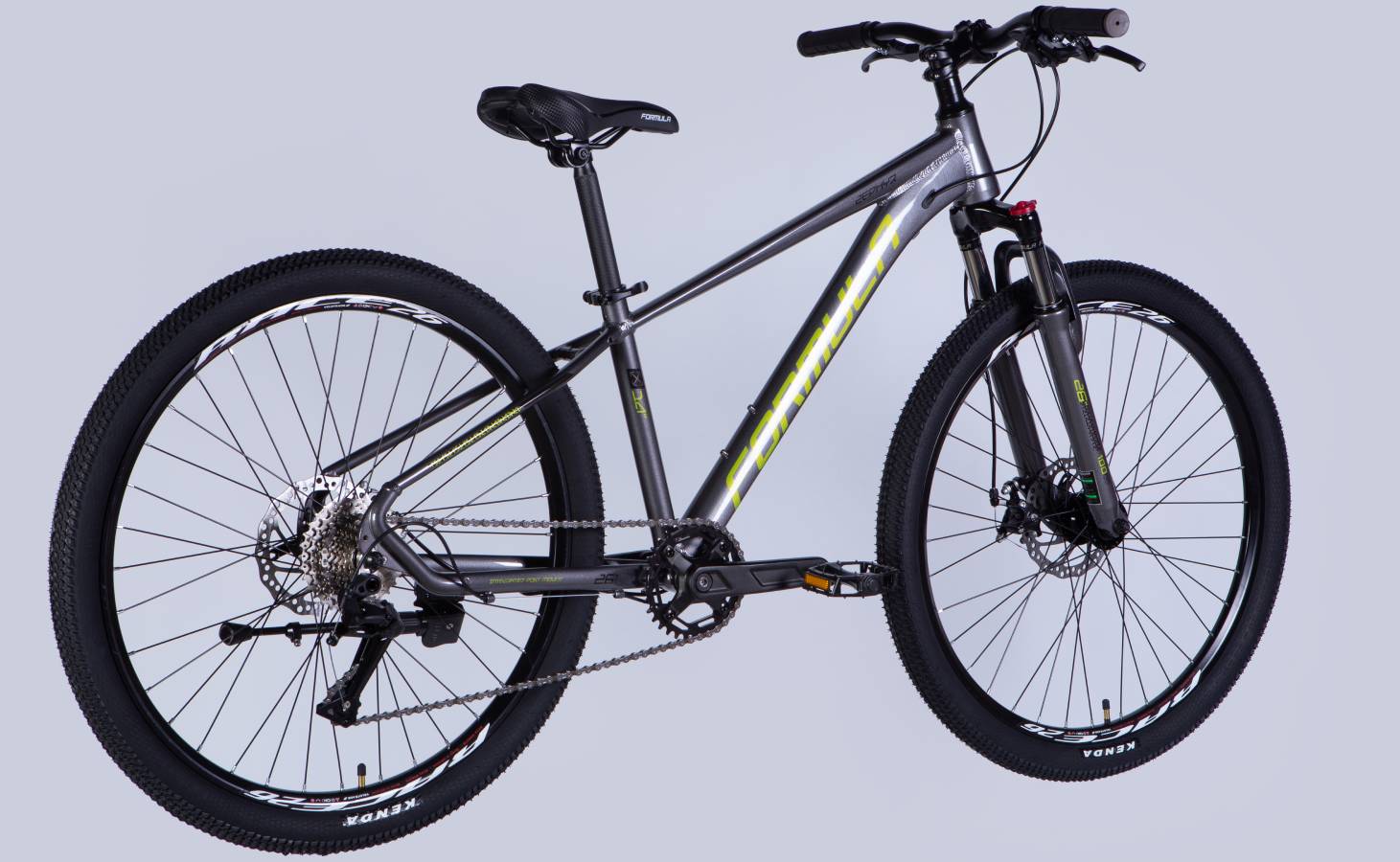 Велосипед Formula ZEPHYR 3.0 DD 26" розмір XS  рама 14" 2025 сіро-зелений 3