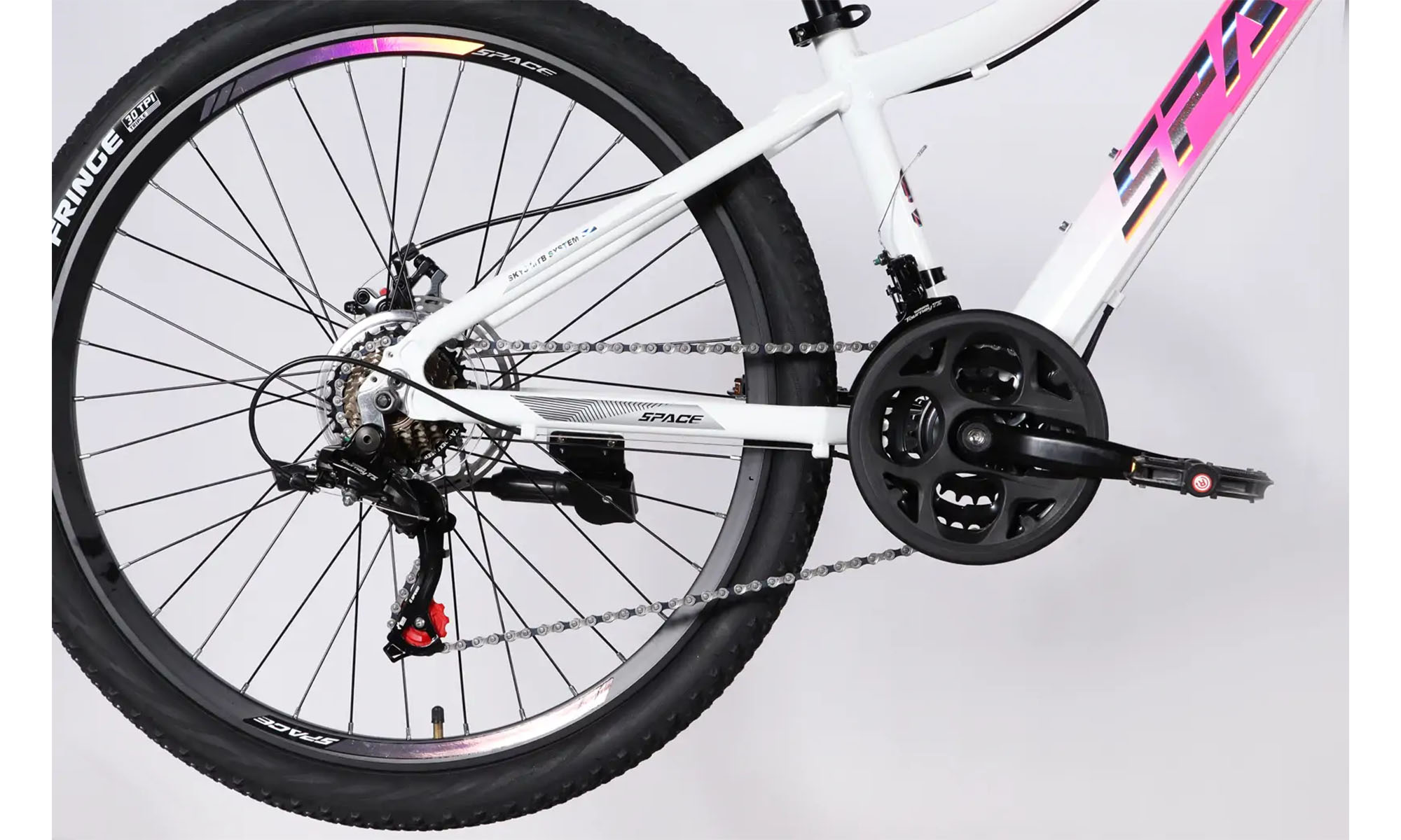 Велосипед SPACE IZIDA DD FR, 26", розмір XS, рама 13", рік 2026, рожево-білий 5