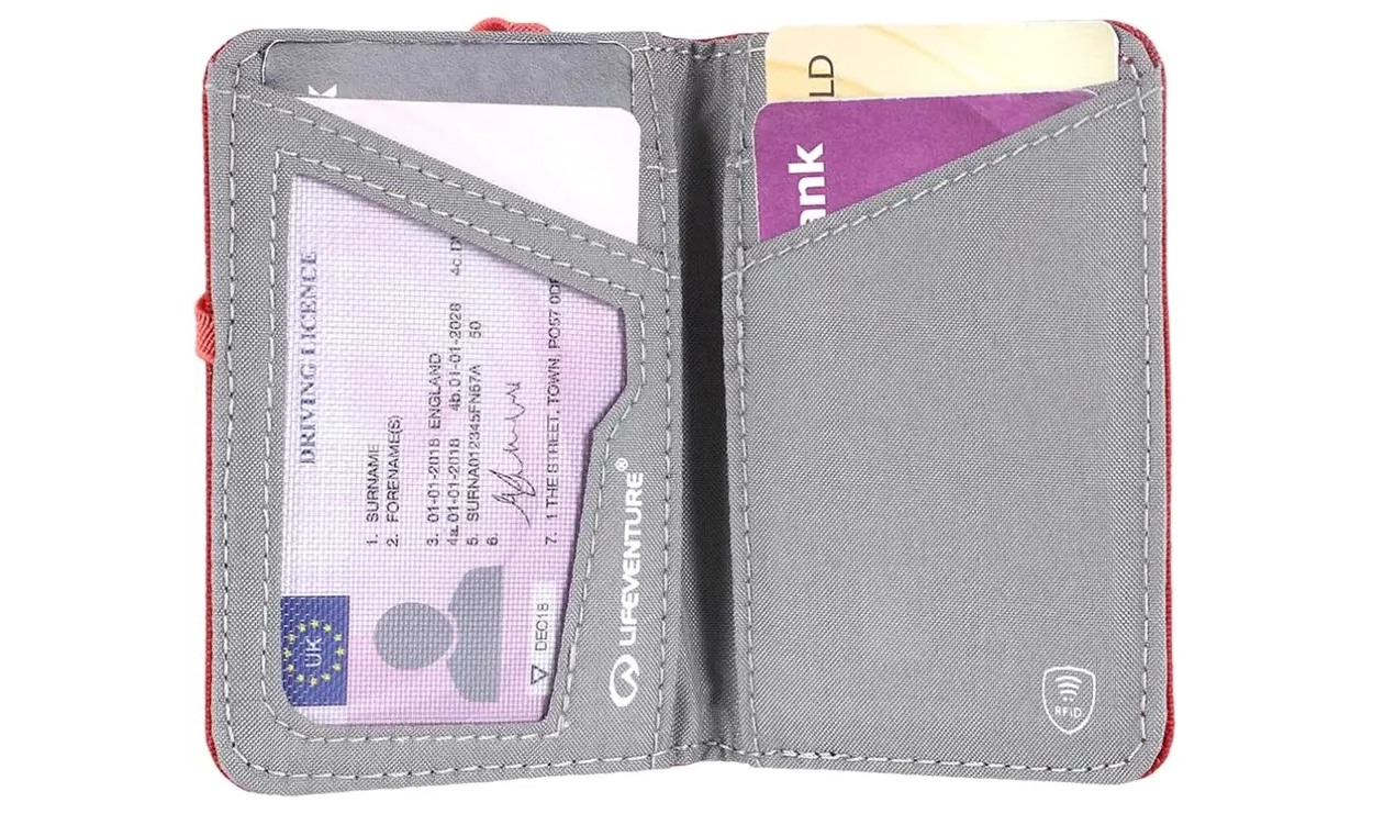 Фотографія Гаманець Lifeventure Recycled RFID Card Wallet raspberry 2