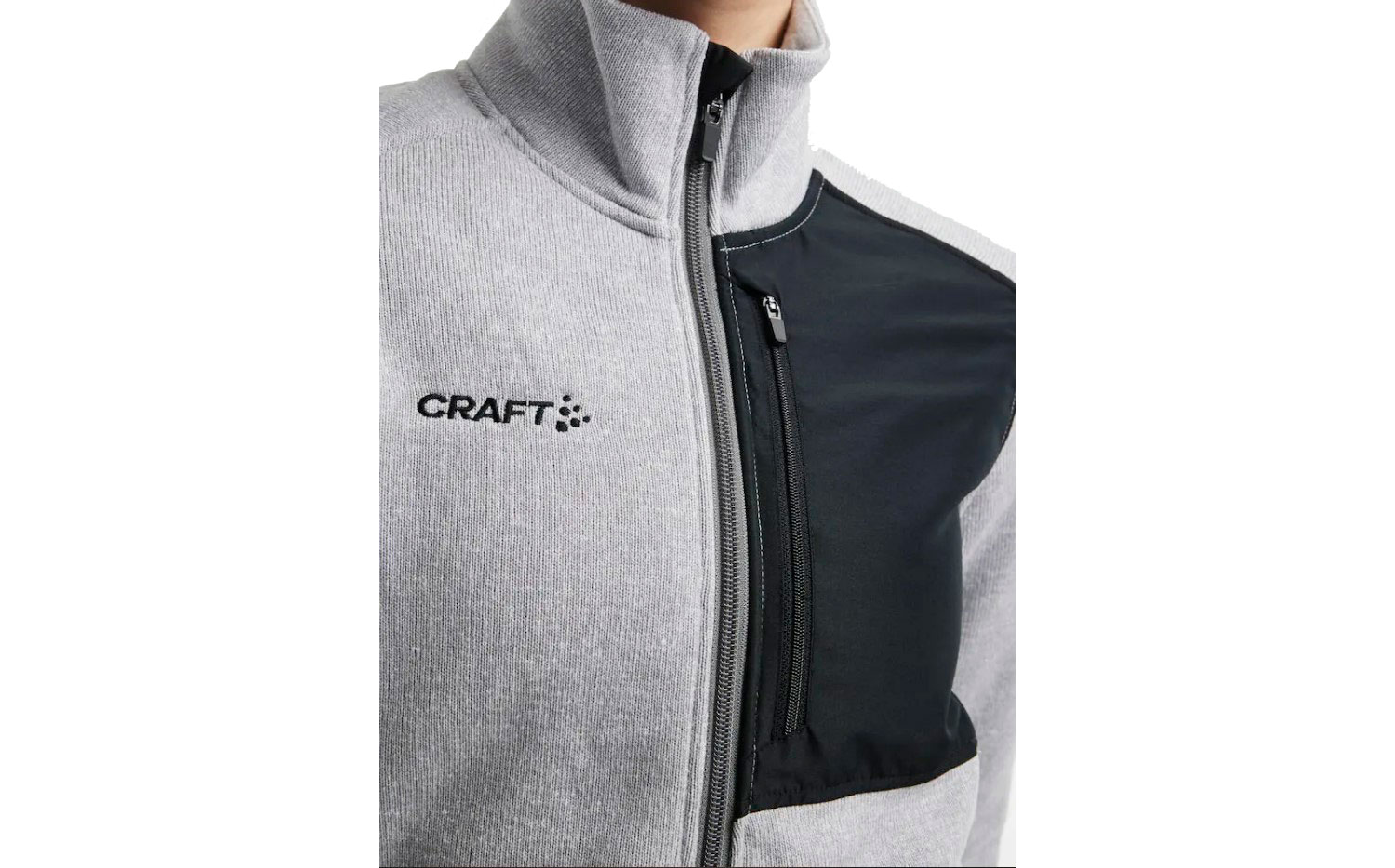 Фотография Куртка Craft ADV EXPLORE HEAVY FLEECE женская, размер XL, сезон AW 22, серо-черный 3