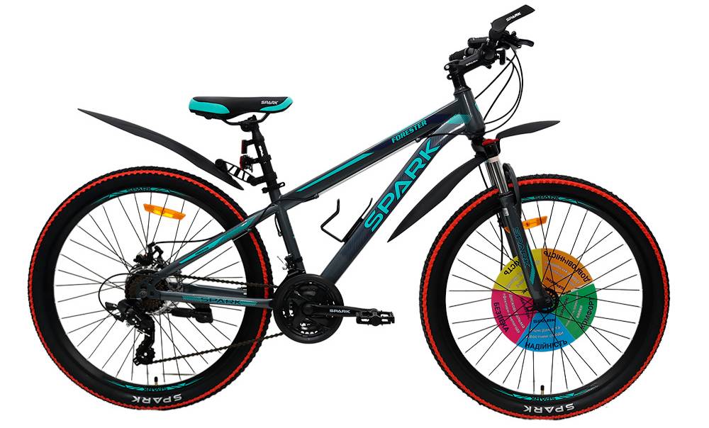 Фотографія Велосипед SPARK FORESTER 2.0 26" размер XS рама 13" 2024 Сине-серый