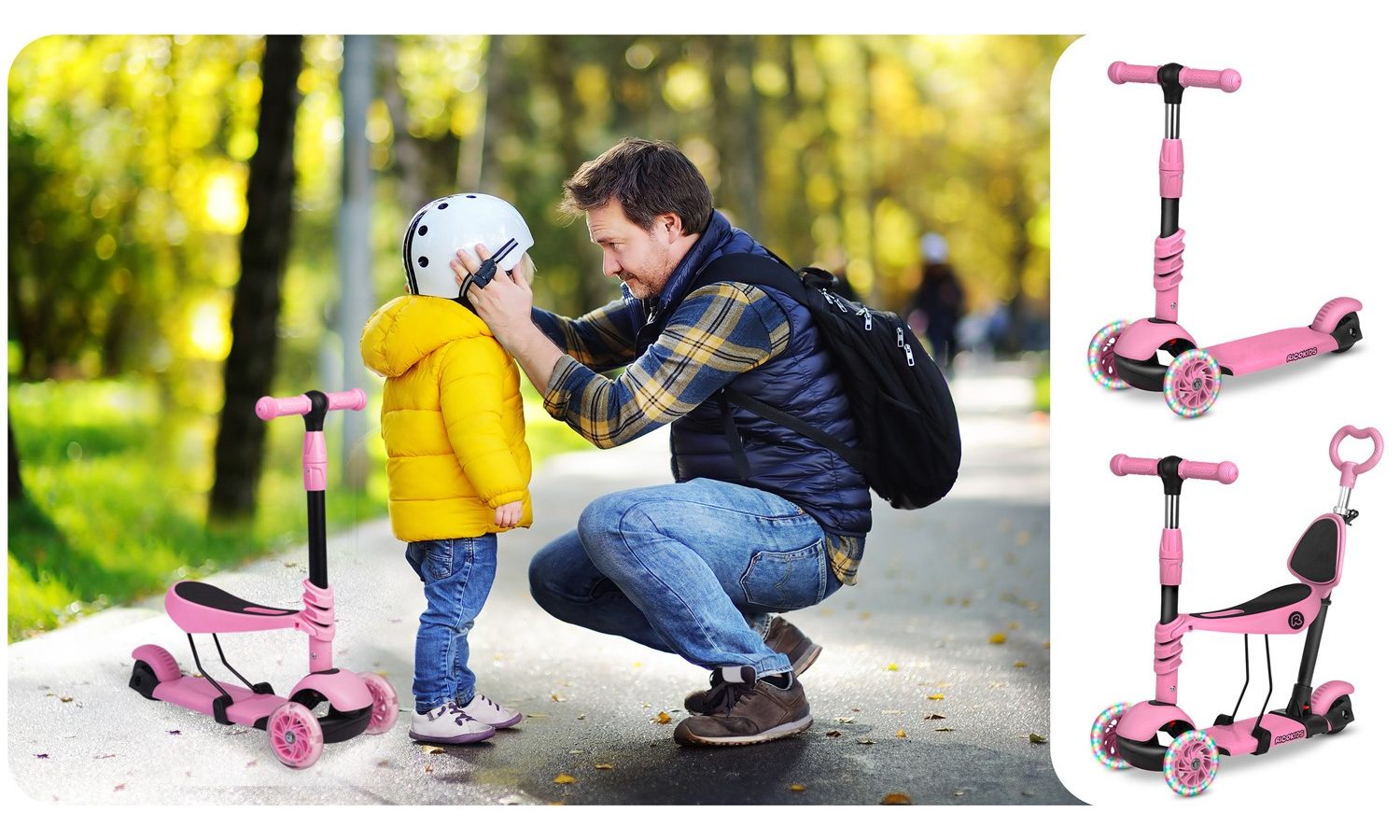 Самокат дитячий триколісний Ricokids Piko рожевий 5 Самокат дитячий триколісний Ricokids Piko рожевий 5