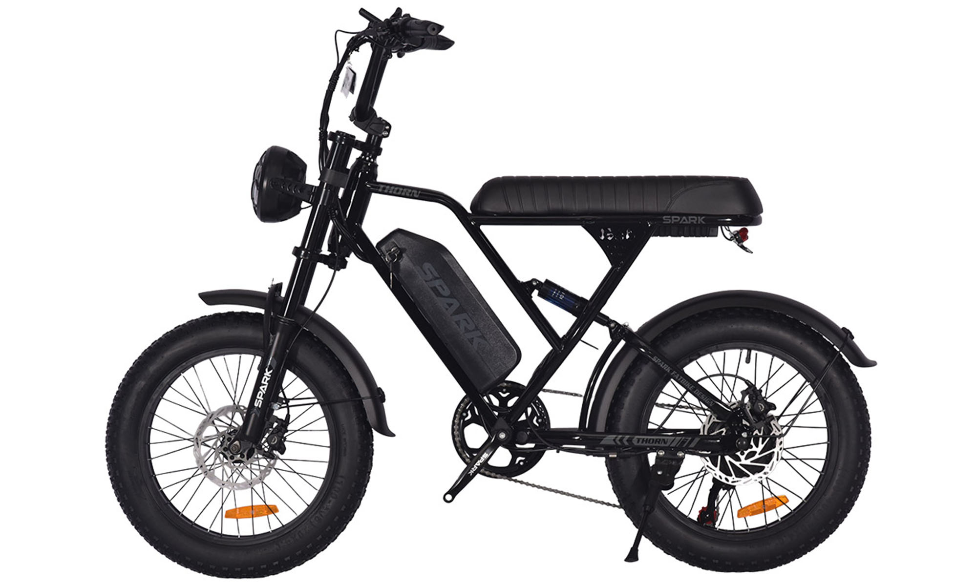 Велосипед с электромотором SPARK TORN 20", 48V/1200W/20Ah Li-On, Чёрный 