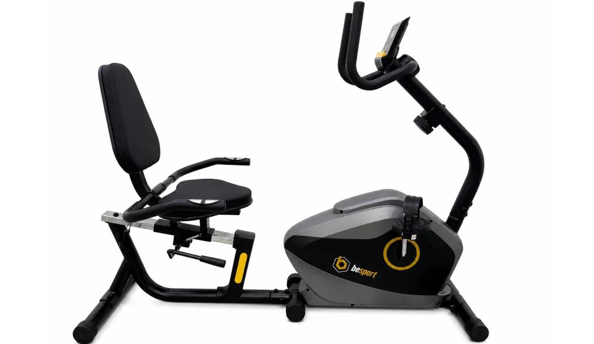 Велотренажер BESPORT BS-525 AXER горизонтальный черно-желтый 4