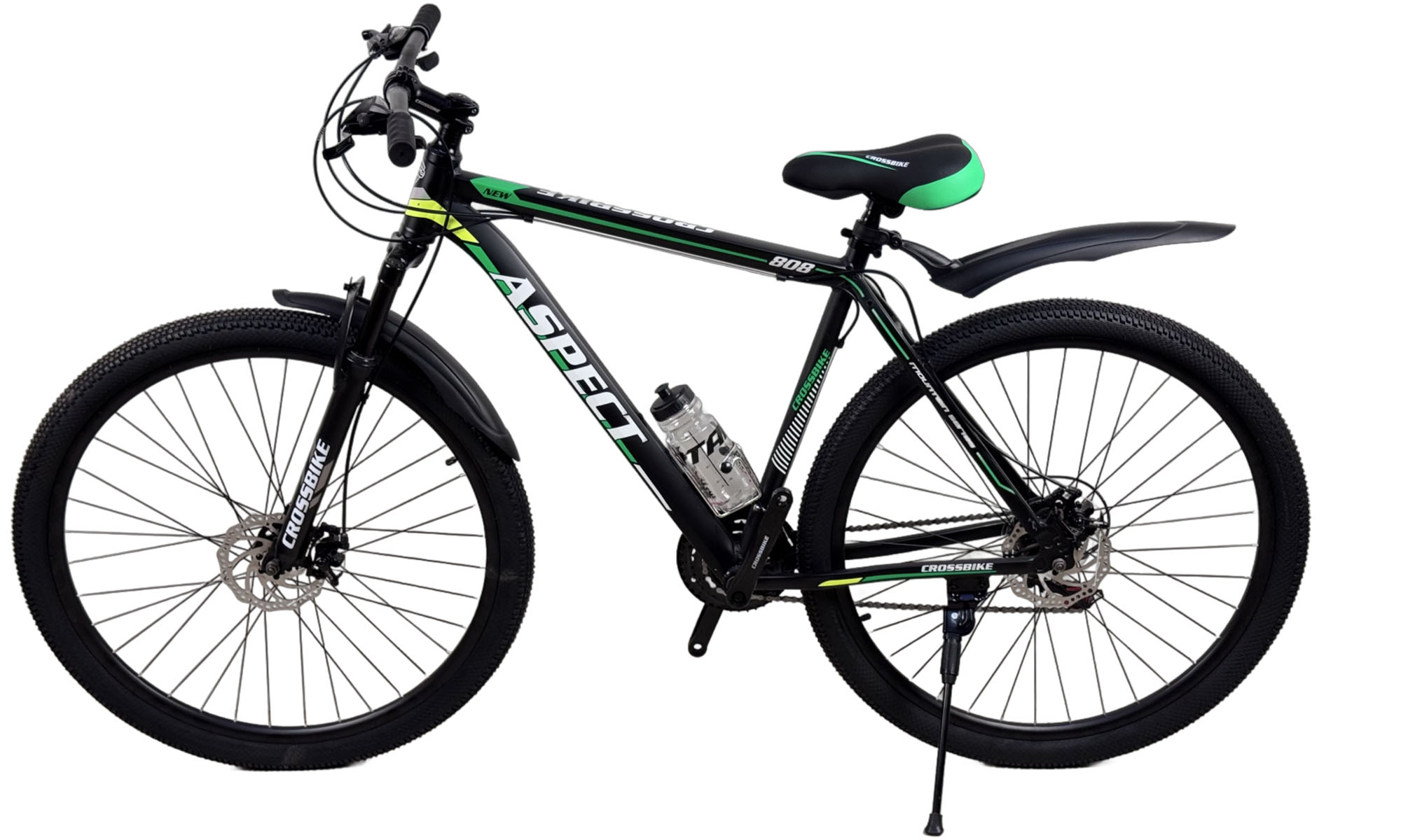 Велосипед CrossBike Aspect 29", размер L, рама 19", год 2026, Черный-Зеленый 4 Велосипед CrossBike Aspect 29", размер L, рама 19", год 2026, Черный-Зеленый 4