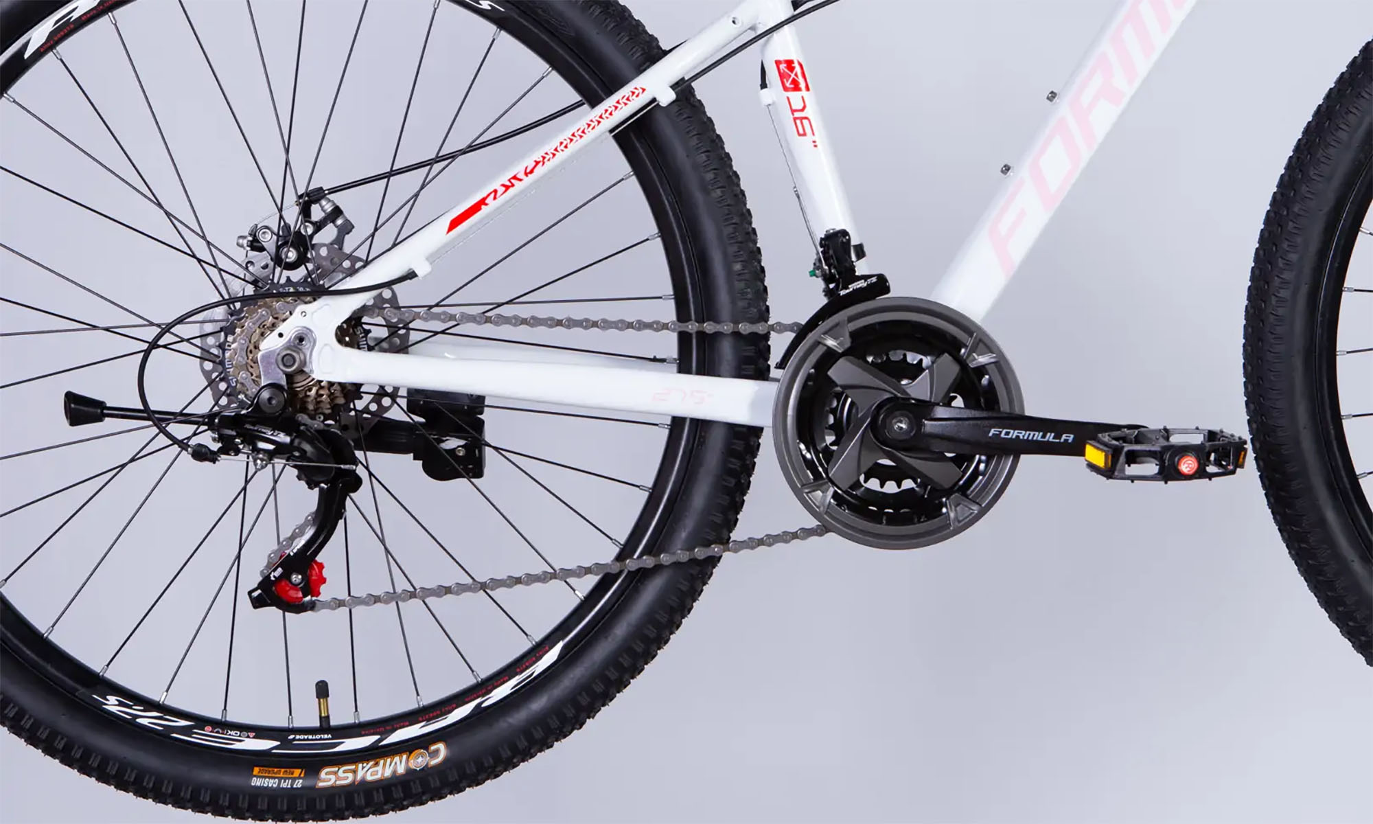 Велосипед Formula ALPINA DD FR, 27.5", размер S, рама 16", год 2026, белый с розовым 3