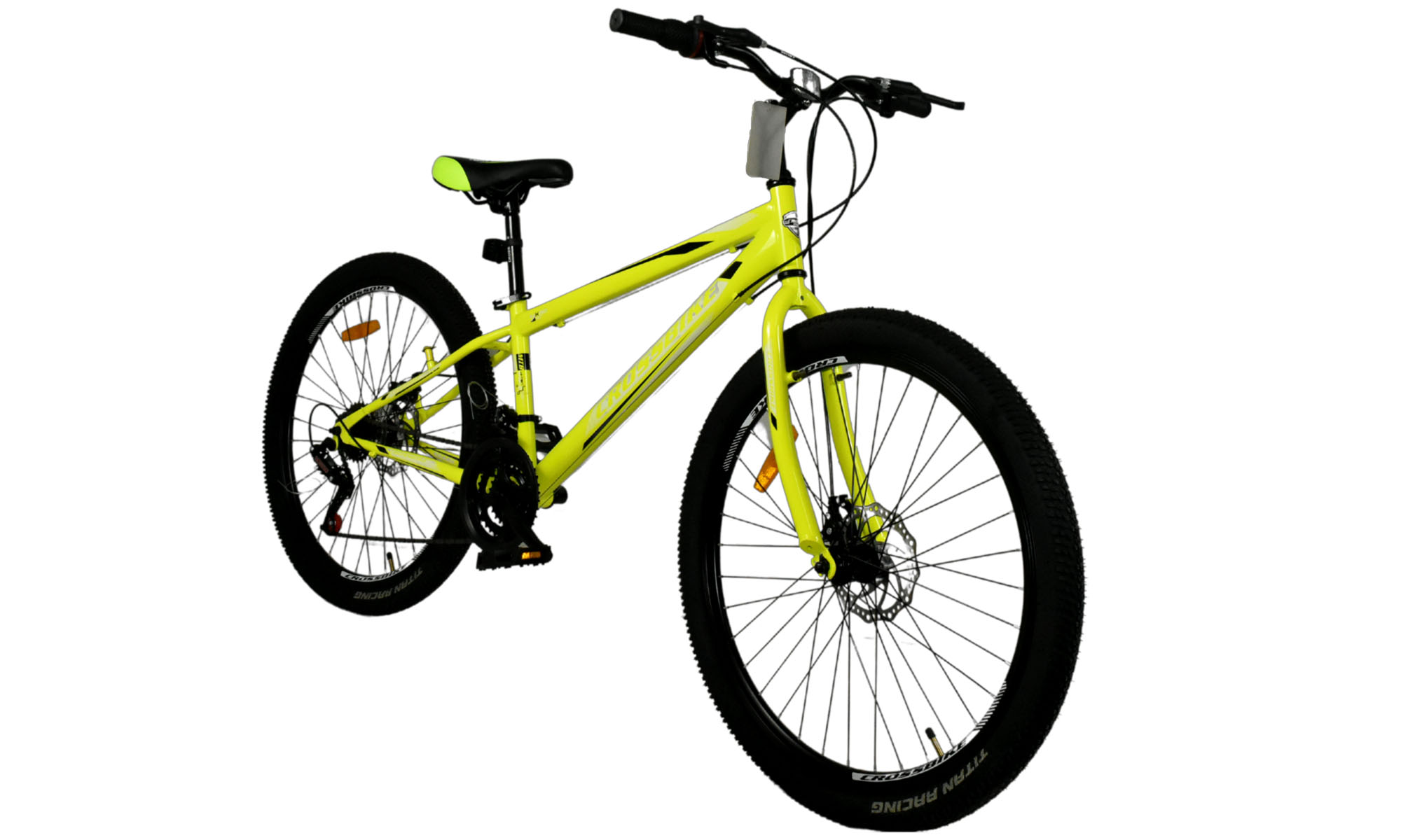 Велосипед CrossBike SPARK AD 24", размер XXS, рама 11", 2023, Неоновый-Желтый 3 Велосипед CrossBike SPARK AD 24", размер XXS, рама 11", 2023, Неоновый-Желтый 3