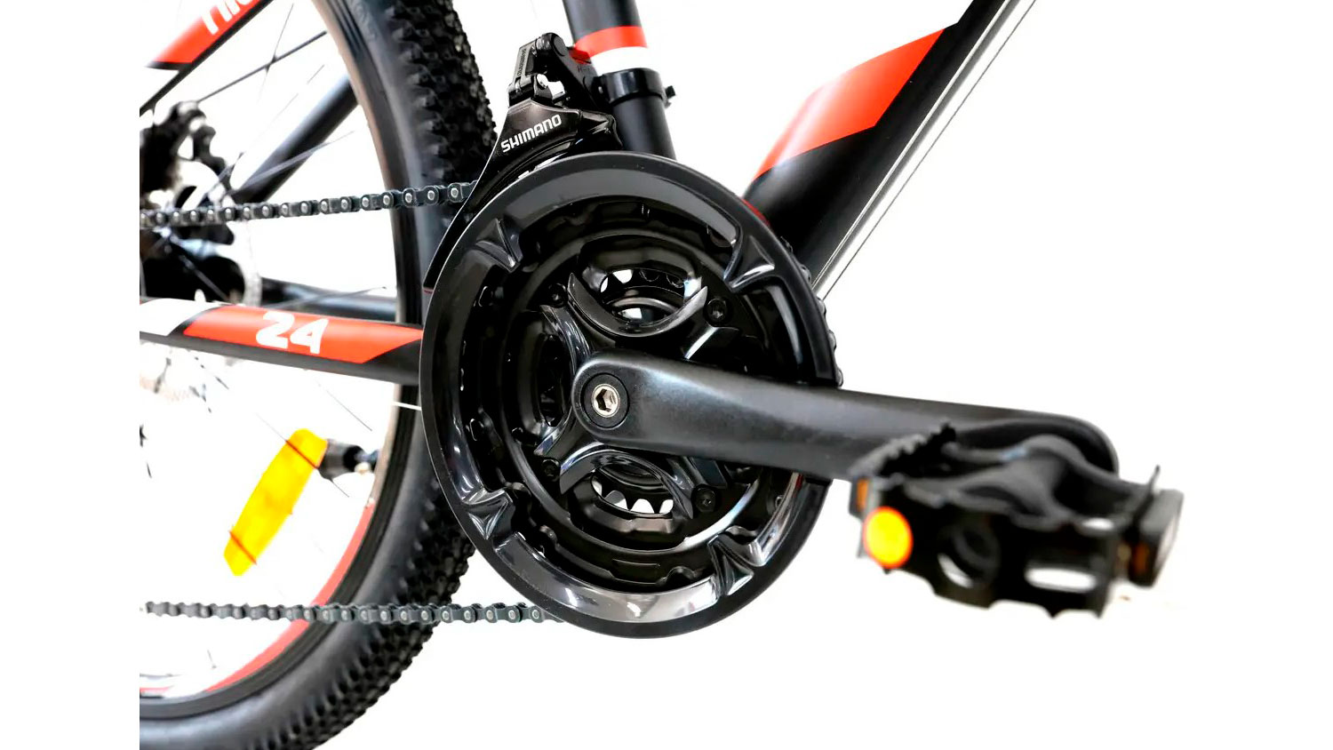 Фотография Велосипед Crosser Nio Stels 24" размер XXS 2021 Черно-красный 3