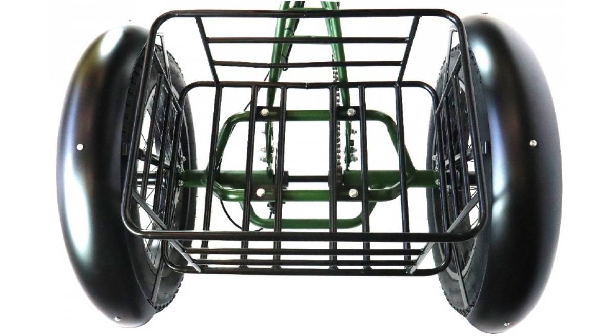 Фотографія Триколісний електровелосипед VELOMOTOR CARGO 500W 36V 13Ah зелений 8