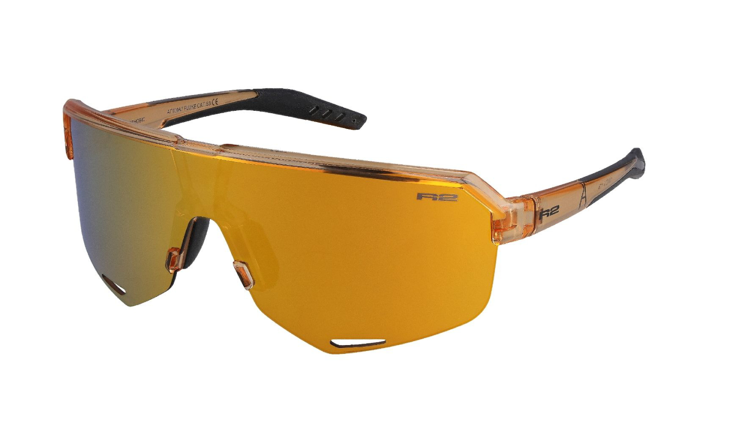 Очки R2 FLUKE оранжевый, линза коричневая Gold Chrome, поликарбонат, категория 3