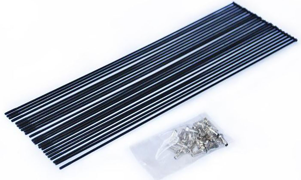 Спицы передние CAMPAGNOLO для колёс Khamsin Front 281mm Black (kit 27pcs) Round 2