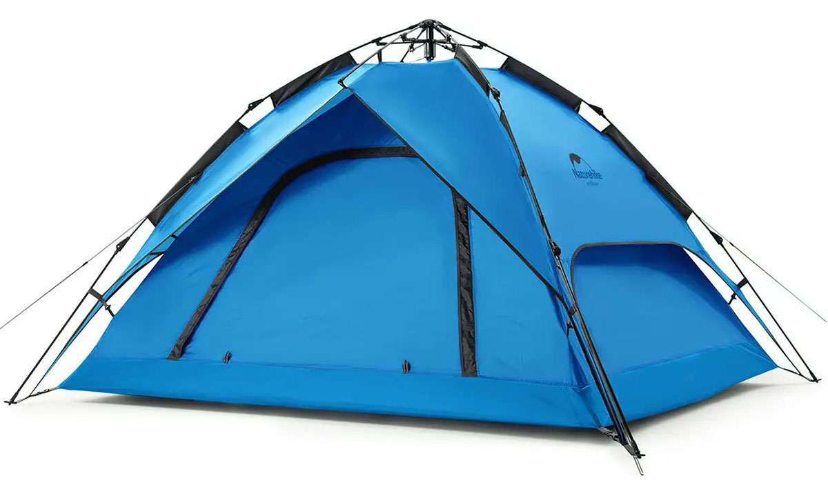 Фотография Палатка трехместная автоматическая Naturehike Automatic III (NH21ZP008) голубая