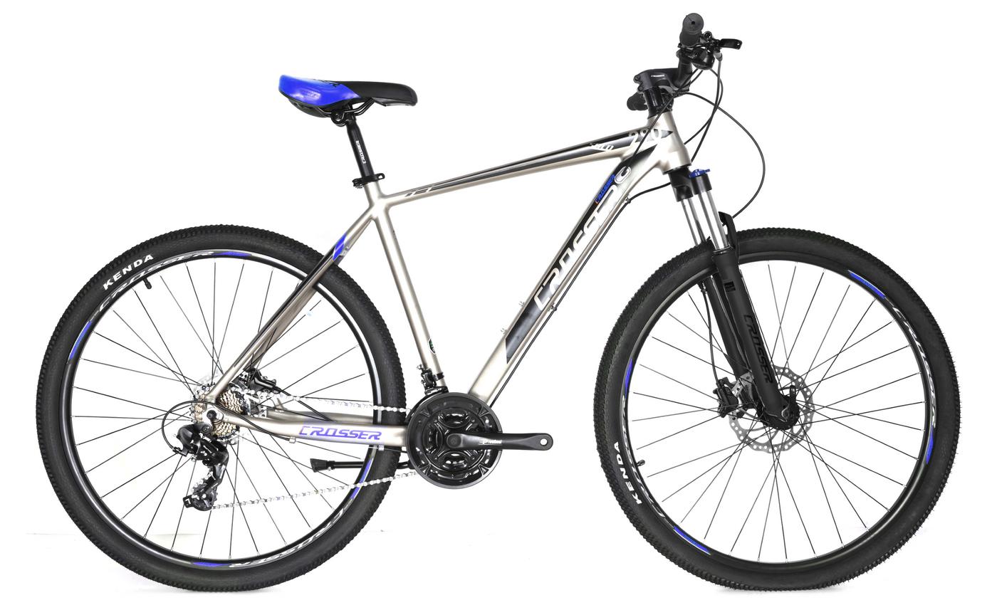 Фотография Велосипед Crosser Solo 3х8 29" размер L рама 19 2023 серо-синий