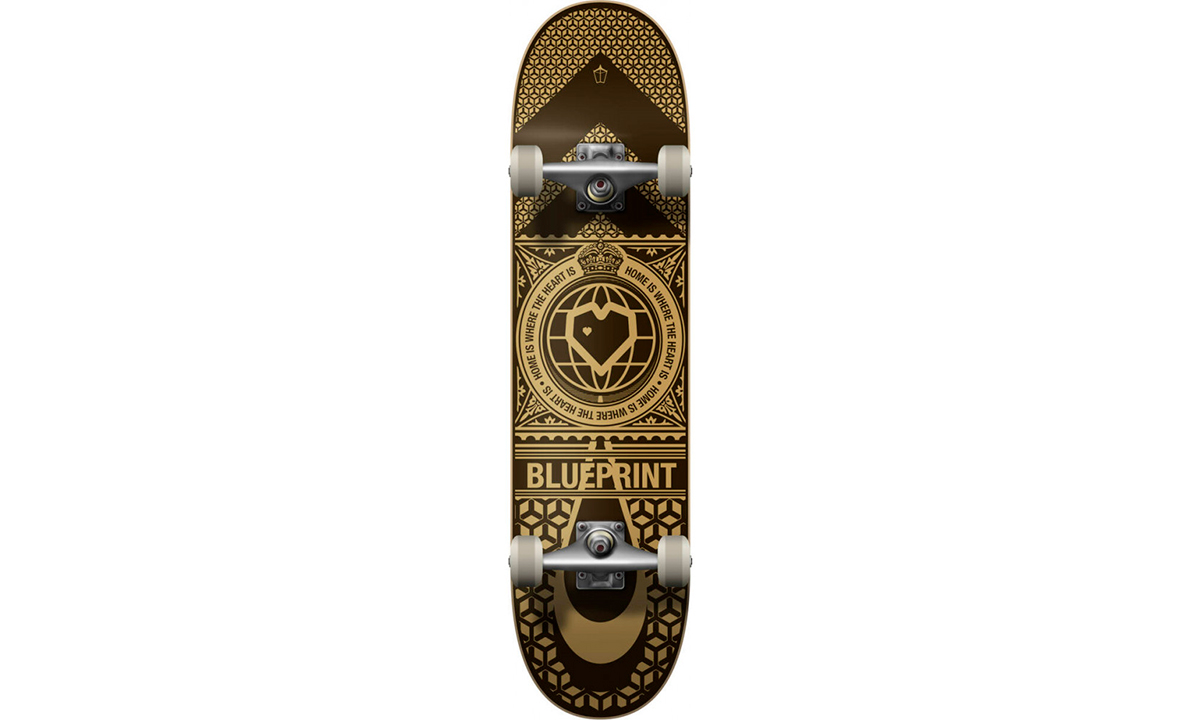 Фотографія Скейтборд Blueprint Home Heart V2 Complete 31.5"х8" Коричнево-жовтий