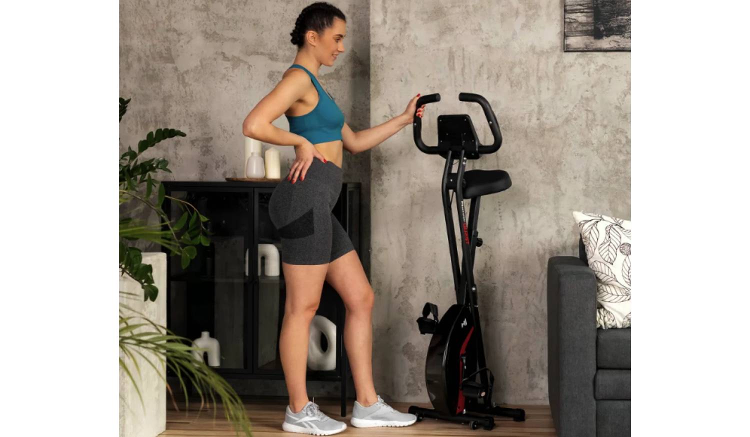 Велотренажер Hop-Sport HS-3020X Quest X-Bike чорно-червоний 3