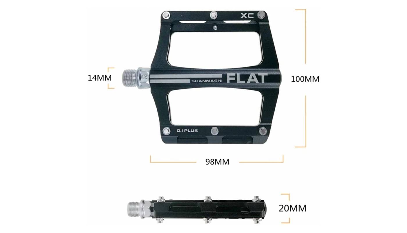 Педали Shanmashi 0,1 Plus, Cr-Mo, черный 4