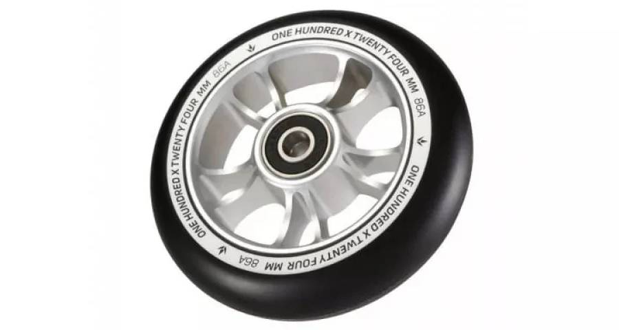 Колесо для трюкового самоката Blunt 10 Spokes Pro 100мм x 24мм - Silver/Black 3 Колесо для трюкового самоката Blunt 10 Spokes Pro 100мм x 24мм - Silver/Black 3
